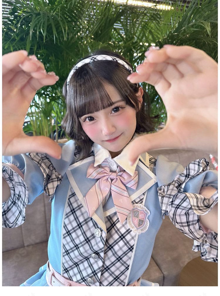 α+(アルファプラス) 青春のエフェクトのステージ衣装コスプレ、衣襟装飾のディテール