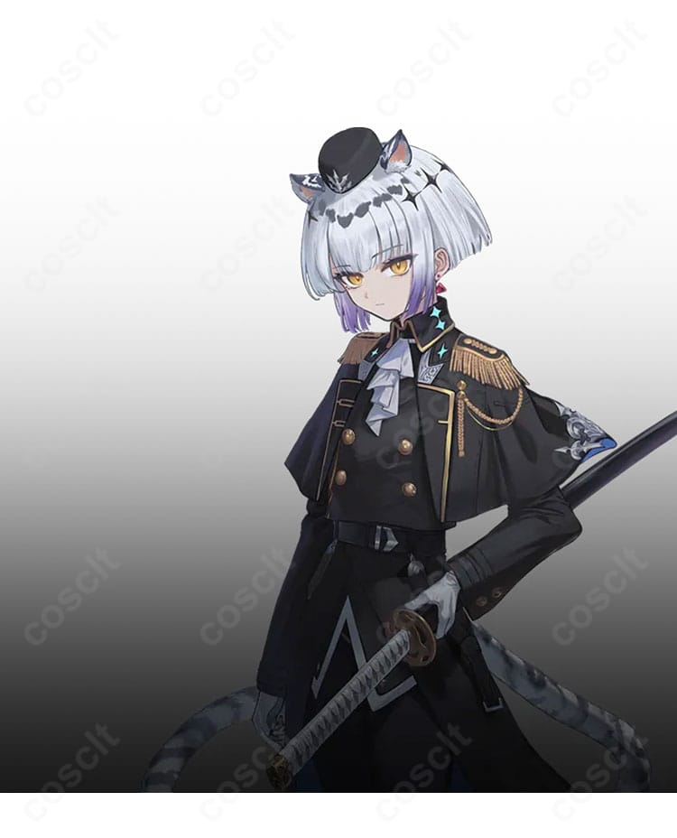Shadowverse 静寂のアナテマ・ギルダリアの軍服風コスプレ衣装を着用した全身イメージ