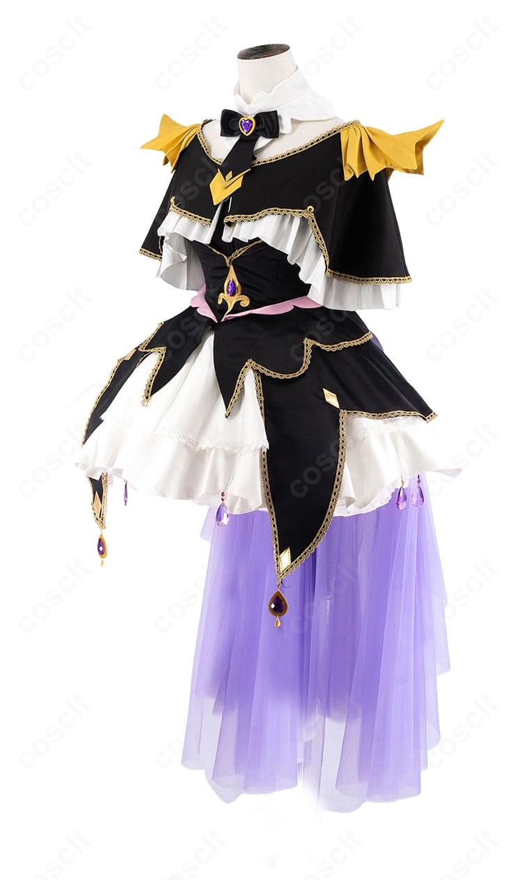 キュアアルカナ・シャドウ衣装 左側面画像｜ウエストラインとアクセサリー配置