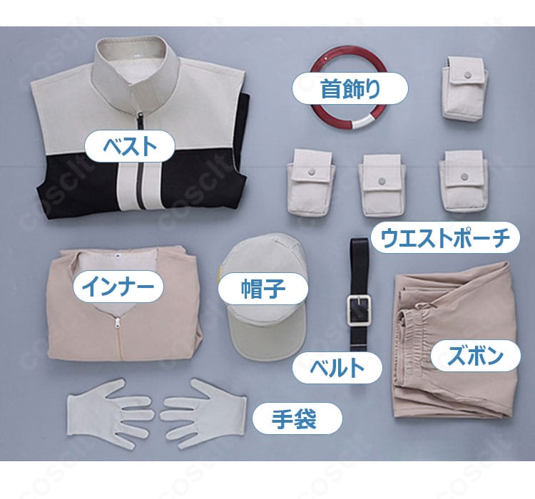 セット内容一式のレイアウト写真:バックパックは追加購入で拡張可能