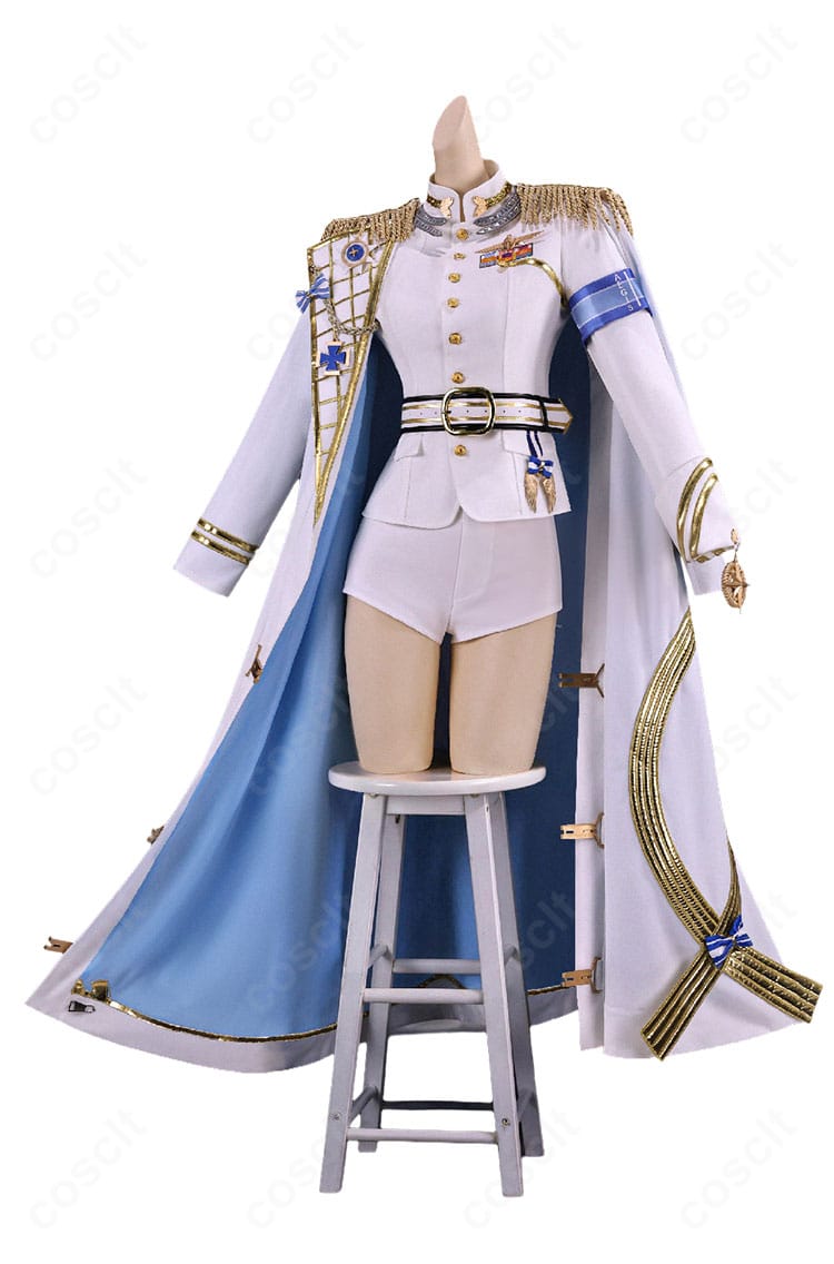 ヘルム イージス部隊制服コスプレのコート・トップス・ショートパンツ正面全体