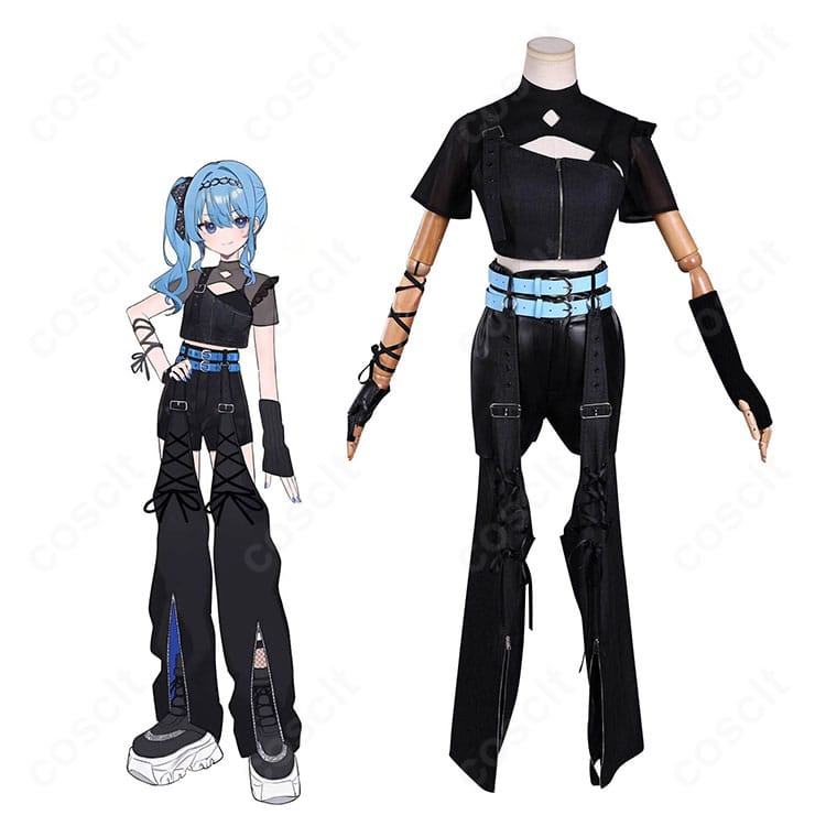 星街すいせい Chatter Chatter MV衣装を着用した全身モデルカット(クールなステージ風コーデ)