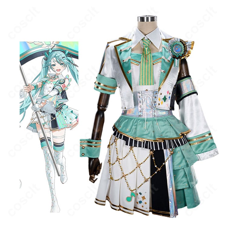 初音ミク 5th感謝祭ステージ衣装を着用した全身イメージ