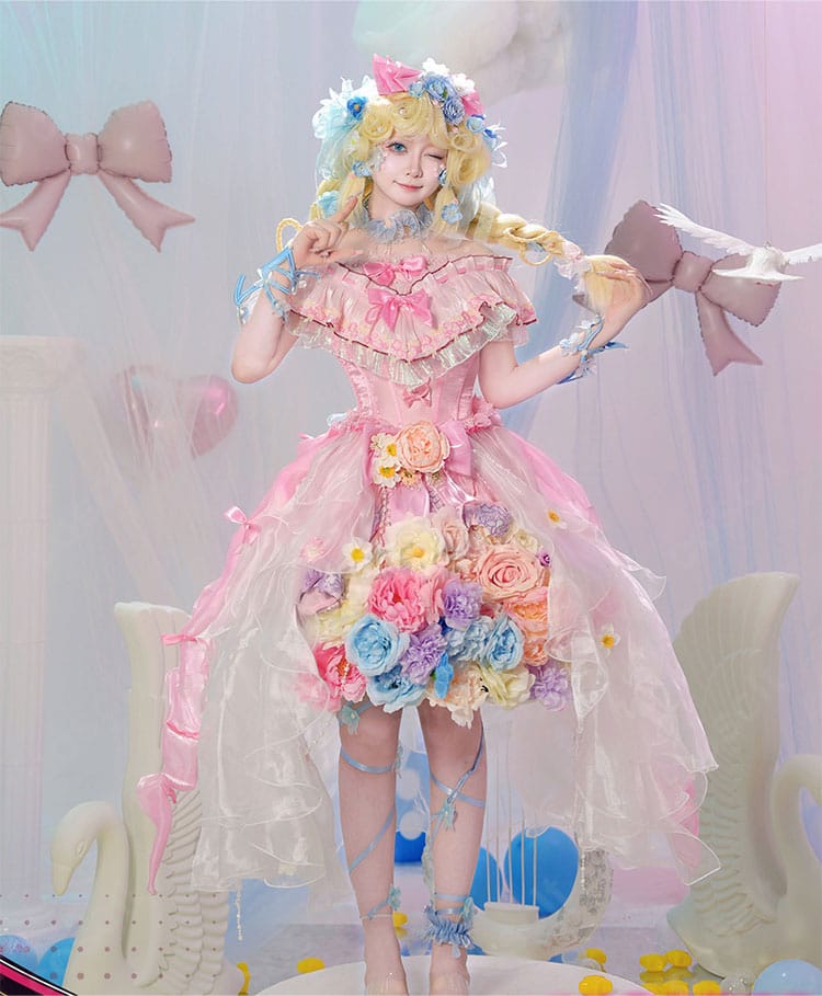 モデルが着用した少女（記憶）蜃気楼の正面コーデ例