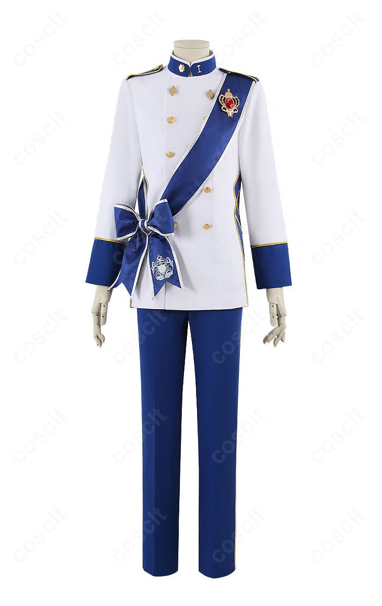 RSA制服コスプレ衣装の正面全体画像(ジャケット・ズボン・たすきの配置)