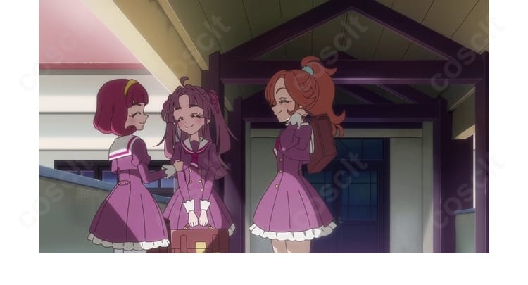 名探偵プリキュア!まことみらい学園制服コスプレ衣装の背面、ワンピースのバックスタイル