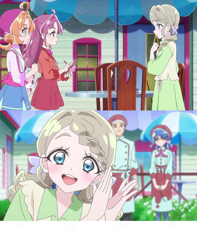 名探偵プリキュア!来栖エリザ 私服コスプレ衣装の衣襟と袖の装飾ディテール