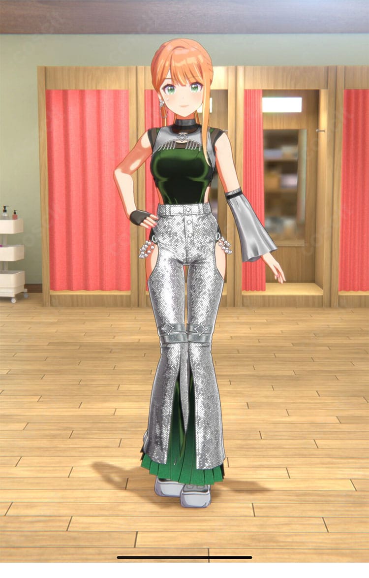 学園アイドルマスター 紫雲清夏 Love＆Joyステージ衣装の正面全体像。薄手で通気性の良い生地と美シルエットを強調。
