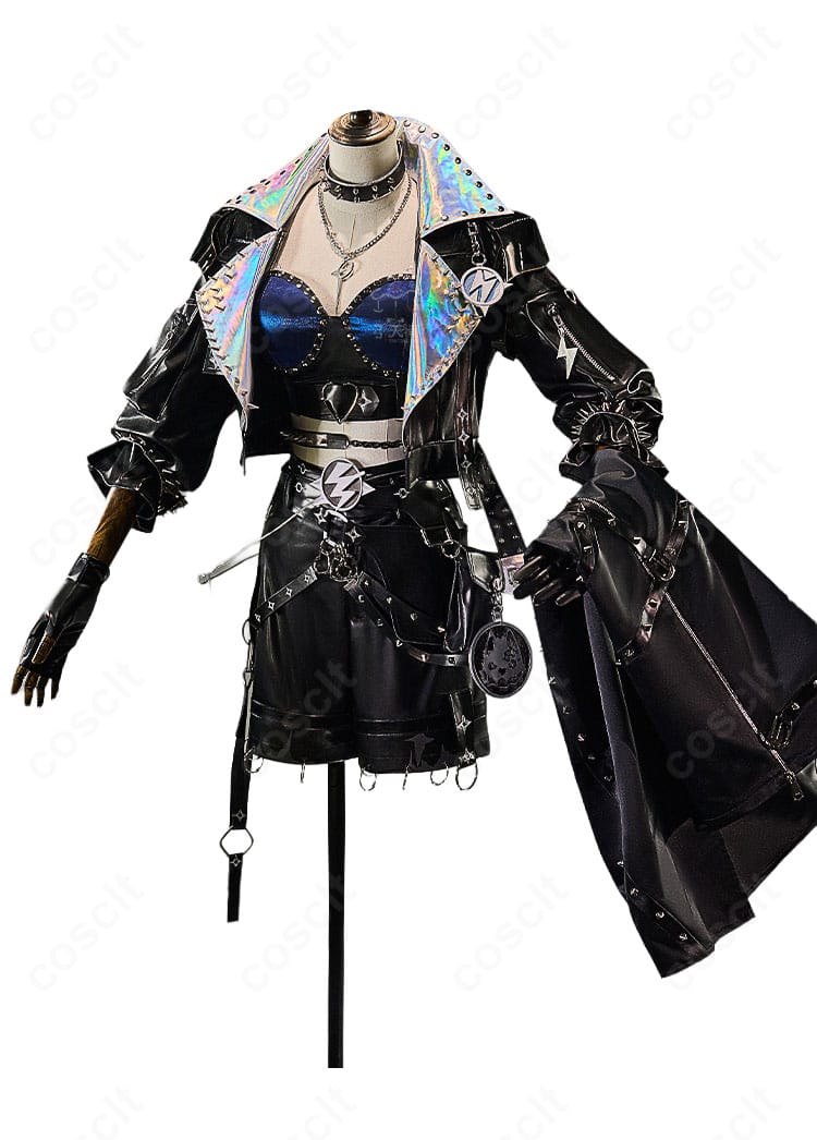 第五人格 オペラ歌手 フラッシュパルス 衣装の正面全体。ジャケットとコルセット、ショートパンツのシャープなシルエット。