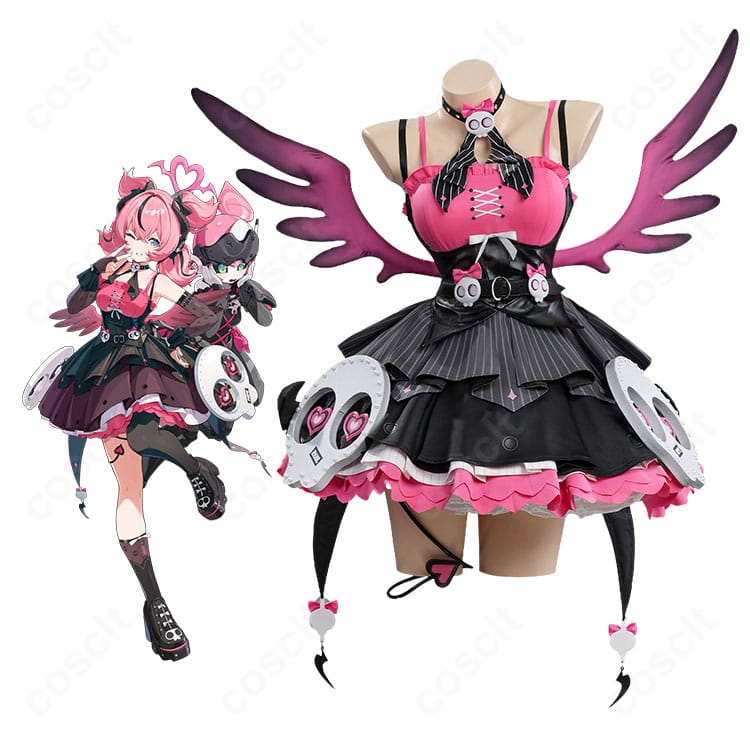 アリア 不協和音コスプレ衣装を着用したイメージ。メカアームと羽根、コルセットでサイバーかつセクシーな雰囲気を再現。