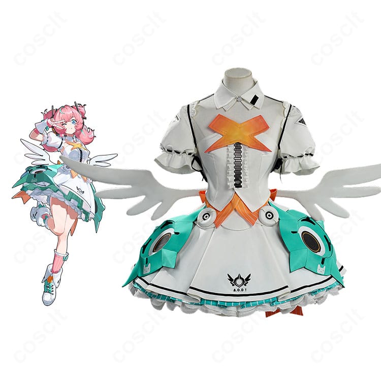 ゼンレスゾーンゼロ アリア 妄想エンジェル衣装のキャラクター着用イメージ全身