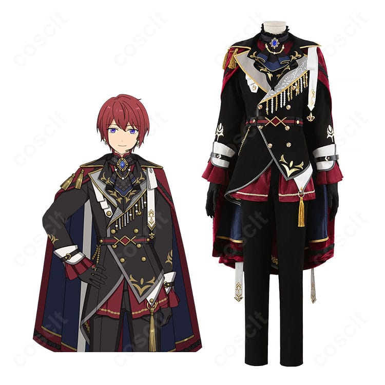 Knights MASQUERADE NIGHTの着用イメージ。コートと金装飾、スカーフ、選べるマントでユニットの世界観を高再現（仮面は別売り）。