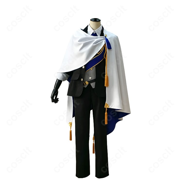 山姥切長義 コスプレ衣装の正面全体。ジャケットのハリ感あるラインとリボンタイ、ベストの収まりが分かるビジュアル映えの構成。