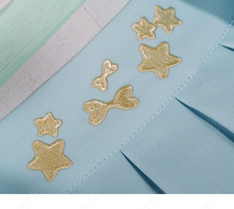 刺繍モチーフの糸色とパターンが分かる南ことり衣装の装飾拡大