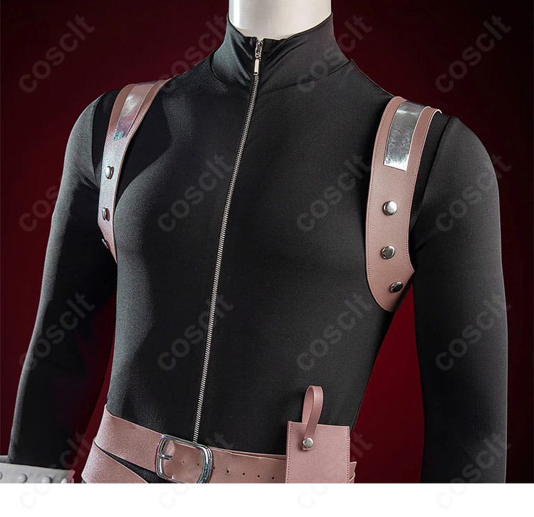スタンリー・スナイダー コスプレ衣装の襟元装飾、戦闘服らしいシャープなディテール