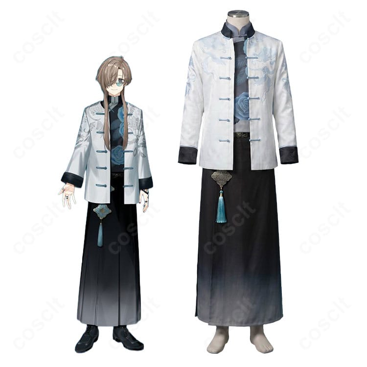 にじさんじ・叶 チャイナ服Ver.コスプレ衣装を着用したキャラクターイメージと全身コーディネート
