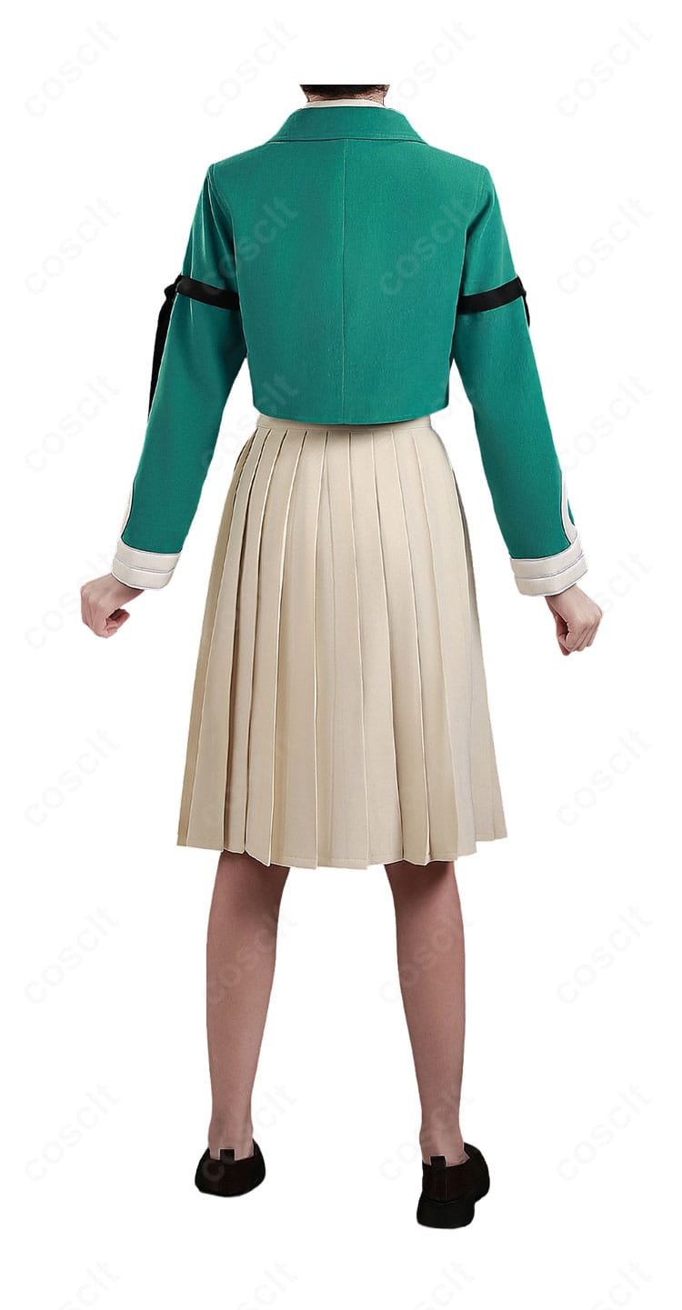 リチェ 制服風コスプレ衣装の商品背面。ジャケットのきれいな背面ラインとスカートの広がりが確認できる後ろ姿。