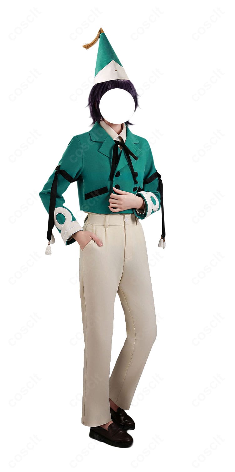 とんがり帽子のアトリエ アガット 制服風コスプレ衣装のキャラクターイメージと配色デザインを示すビジュアル。高コントラスト配色と端正な雰囲気を強調。