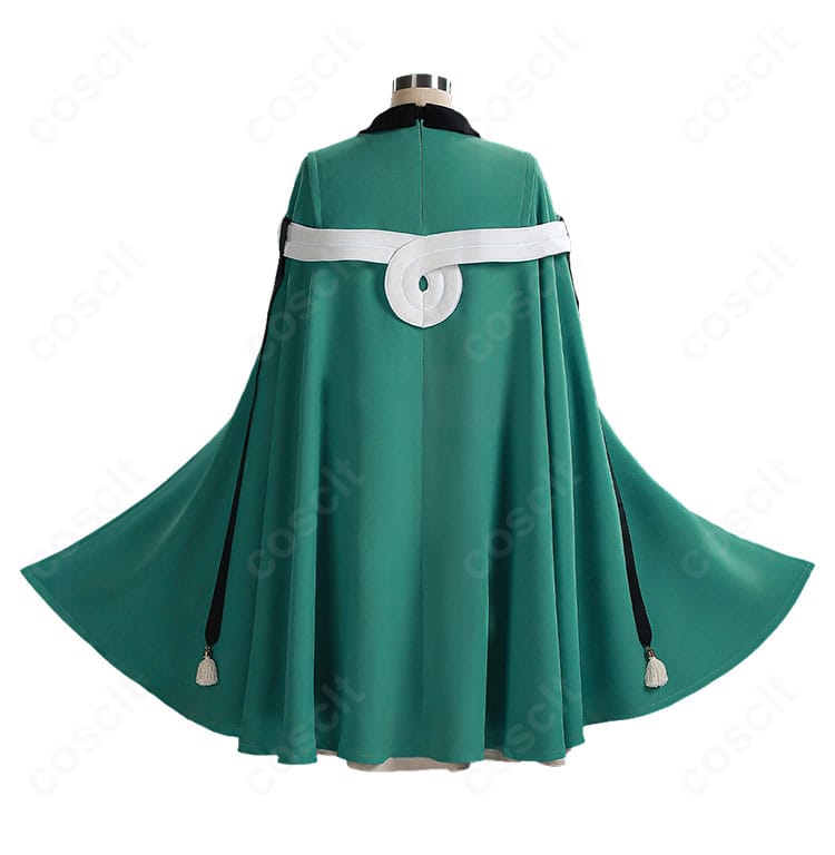 リチェ コスプレ衣装の背面全体。背中から裾にかけてのラインとベルトの留め位置を確認できる安定シルエット。