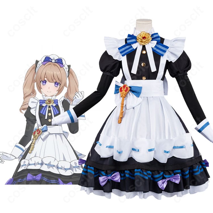 原神 星々の幻境 美しき褒賞・夜更け メイド風コスプレ衣装の着用イメージと全体コーディネート