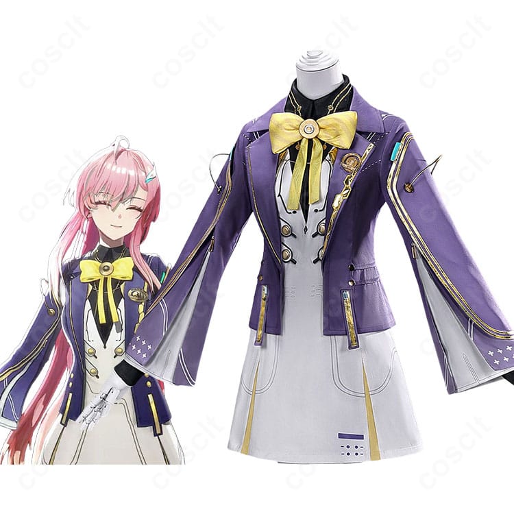 鳴潮 エイメス 制服の着用イメージ。キャラクターの雰囲気を再現したフルコーデと配色バランスが分かる全身図。
