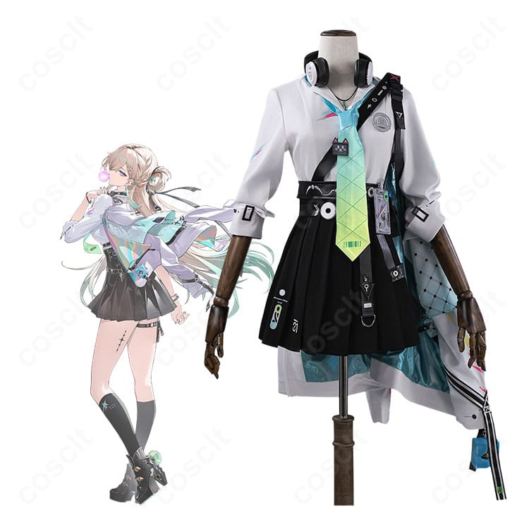 鳴潮 リンネー 制服コスプレ衣装のキャラクターイメージとフルセット構成がわかる参考図