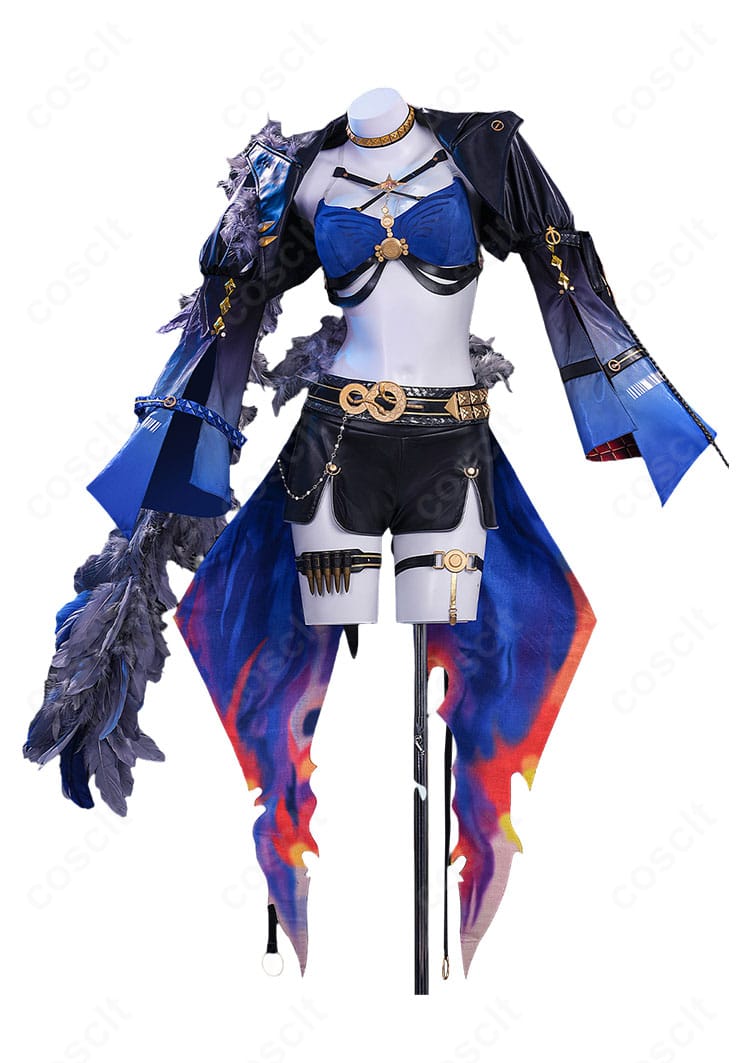 『鳴潮』ガルブレーナ コスプレ衣装の正面デザイン、ビスチェとショートパンツ、ジャケットの全体像