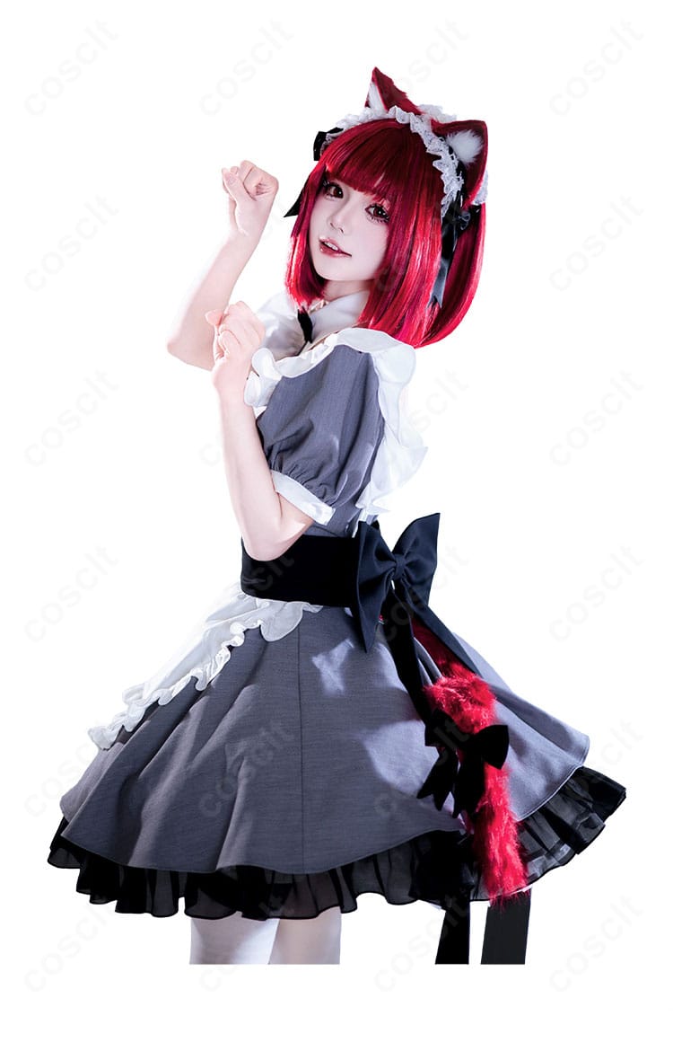 有馬かな 猫メイドver.コスプレ衣装の側面装飾ディテール。すっきりとしたシルエットとサイドの仕上がり
