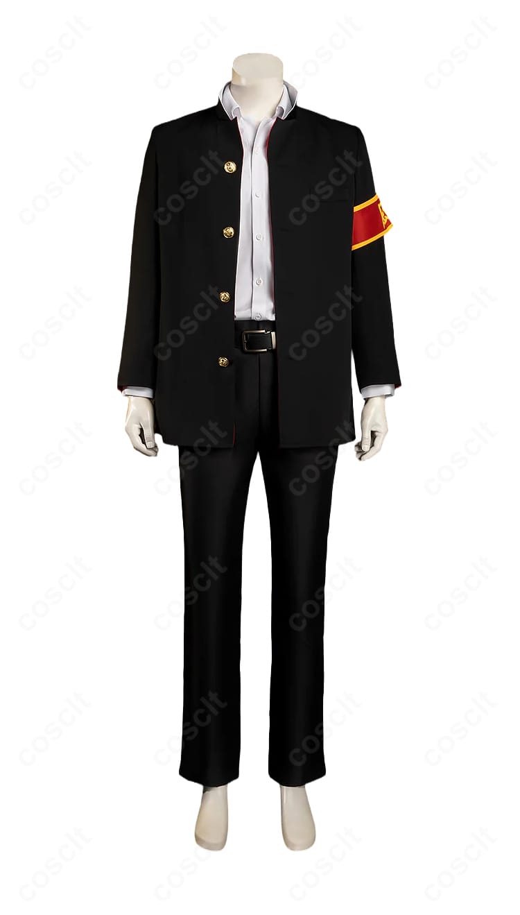 雲雀恭弥コスプレ衣装のジャケットとパンツの正面ディテール
