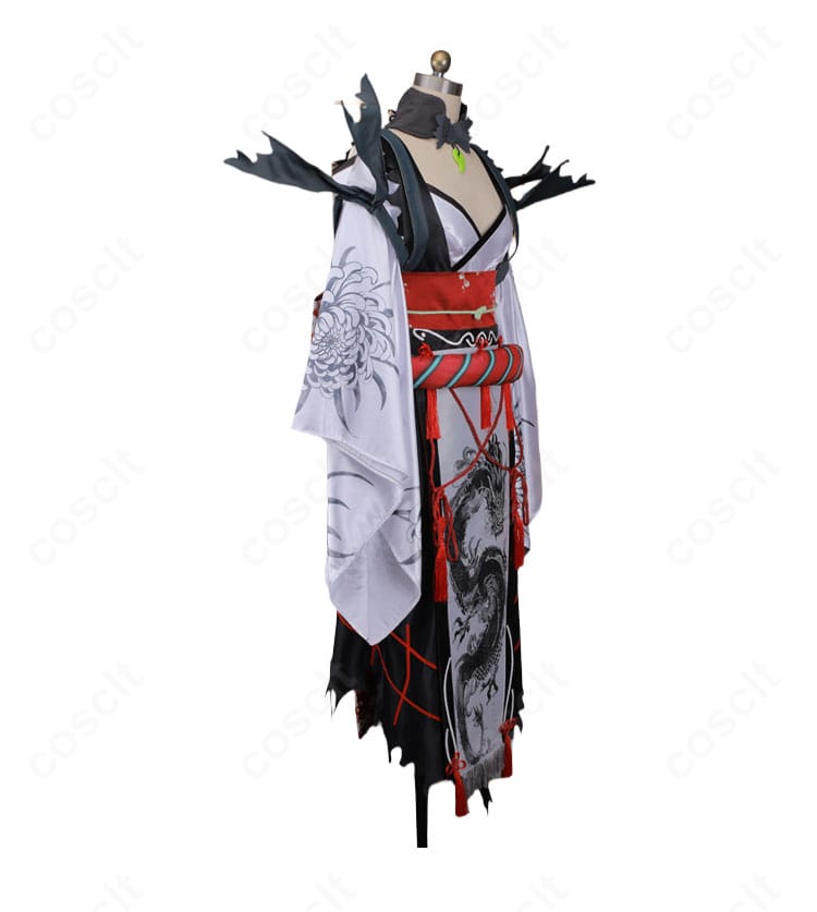 Fate/Samurai Remnant 宮本武蔵 バーサーカー コスプレ衣装のサイドシルエット