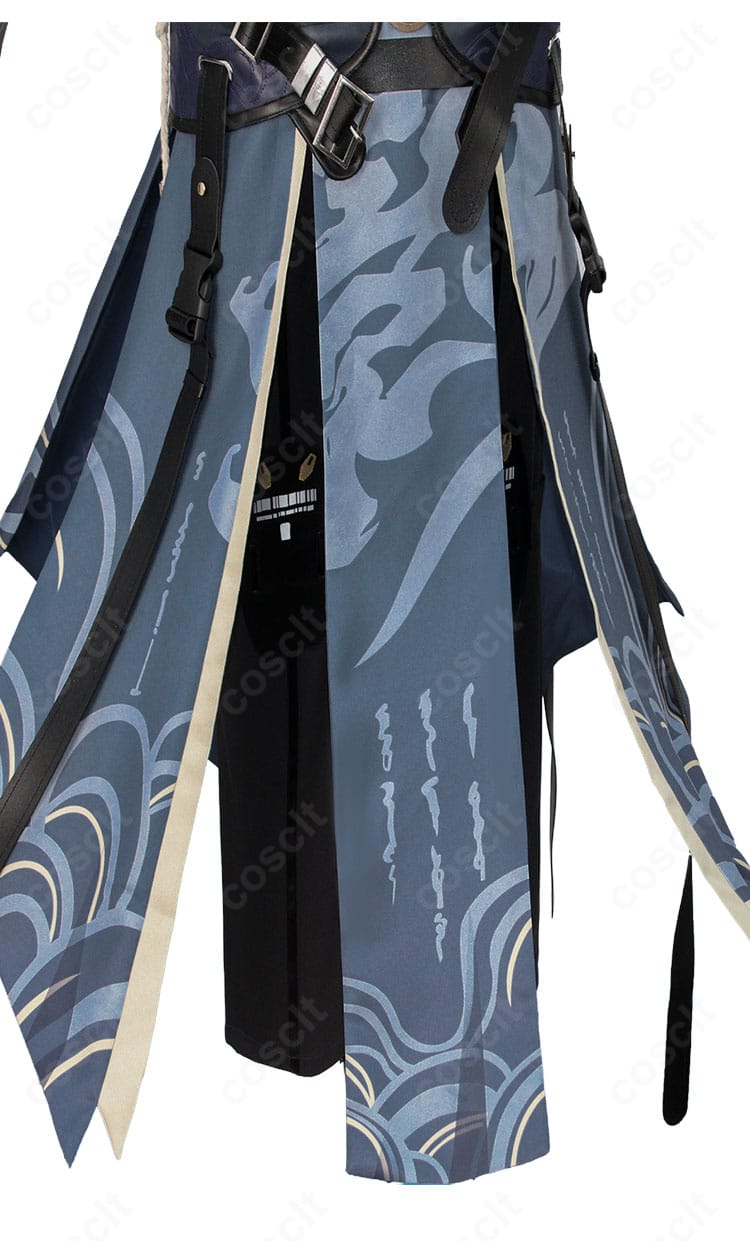 『鳴潮』カカロ コスプレ衣装の衣裾装飾ディテール。スカート風パーツとタッセルの立体感を確認できる画像