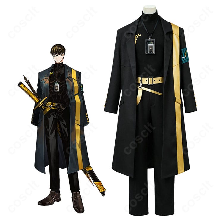 Limbus Company ヴェスパ・クラブロのフィクサー風コスプレ衣装を着用した全身イメージ