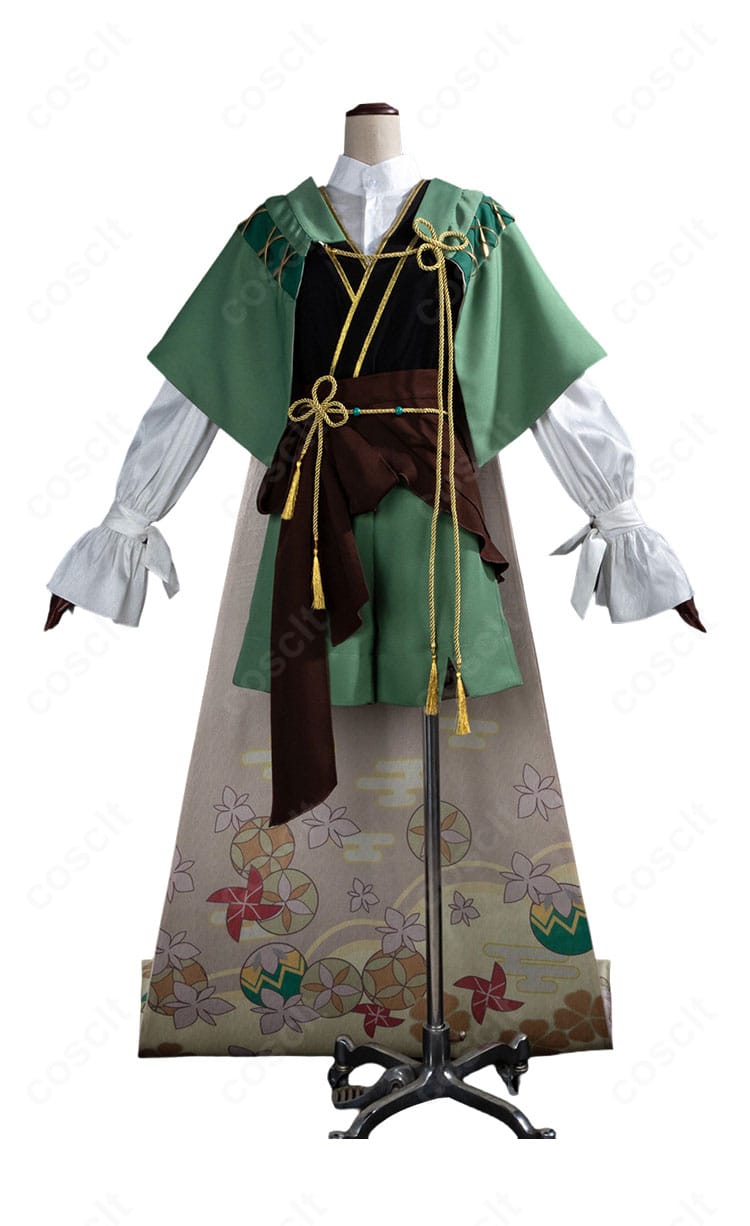 『原神』ウェンティ 五歌仙・翠光イメージコスプレ衣装の正面デザイン