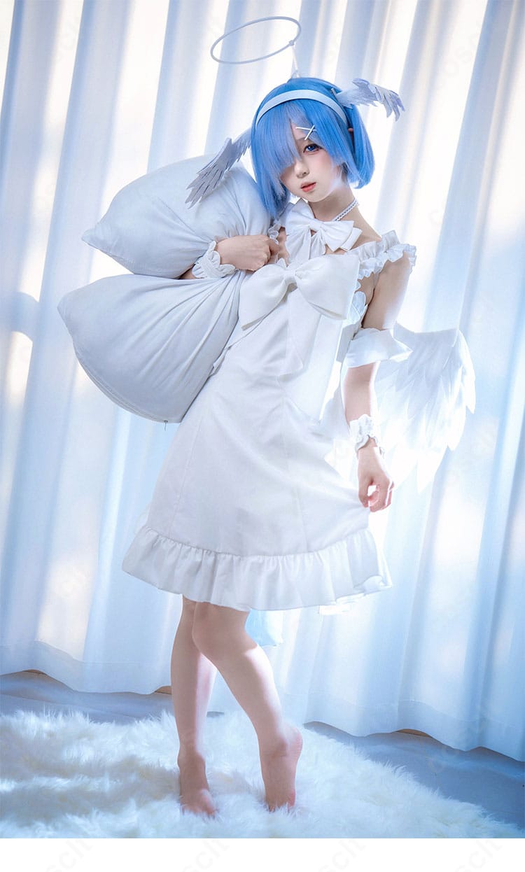 ラム＆レム Sweet Angel ver.コスプレ衣装のスカート裾装飾のディテール