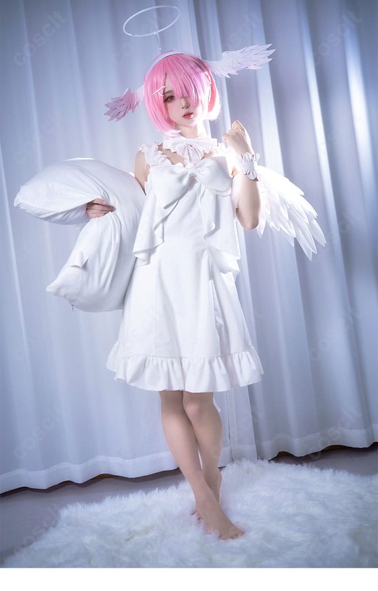 『Re:ゼロから始める異世界生活』ラム＆レム Sweet Angel ver.コスプレ衣装の正面全体イメージ