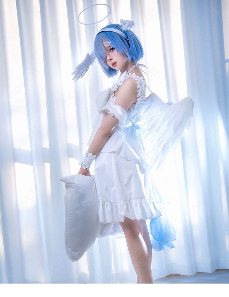 ラム＆レム Sweet Angel ver.ワンピース衣装の右側シルエットと装飾のディテール