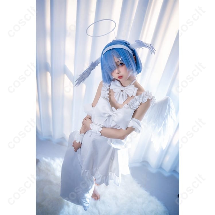 リゼロ ラム＆レム Sweet Angel ver. コスプレ衣装｜軽やかで撮影に映える天使風メイド - 4枚目の画像