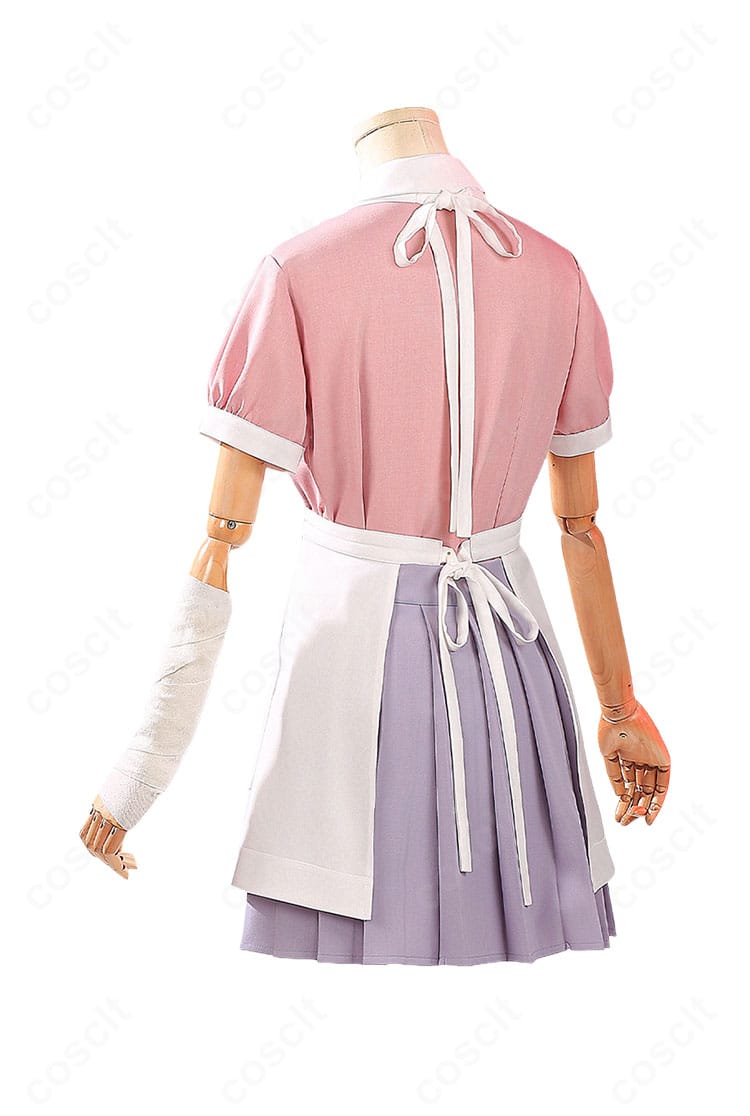 罪木蜜柑 ナース制服コスプレ衣装の背面デザイン。スカートとエプロンの後ろ姿を確認できる画像