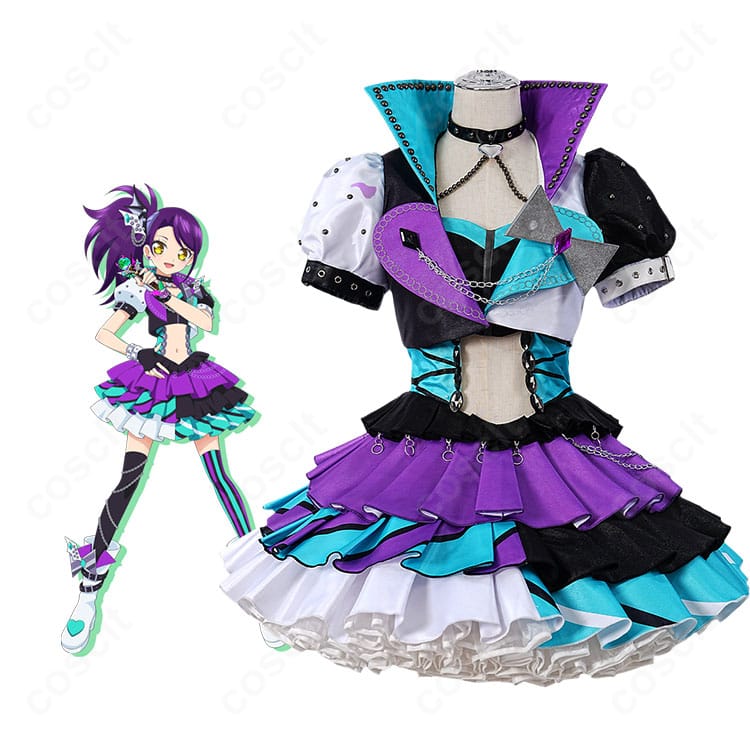 『プリパラ』東堂シオンのキャラクタービジュアルとベイビーモンスターサイリウムコーデ衣装