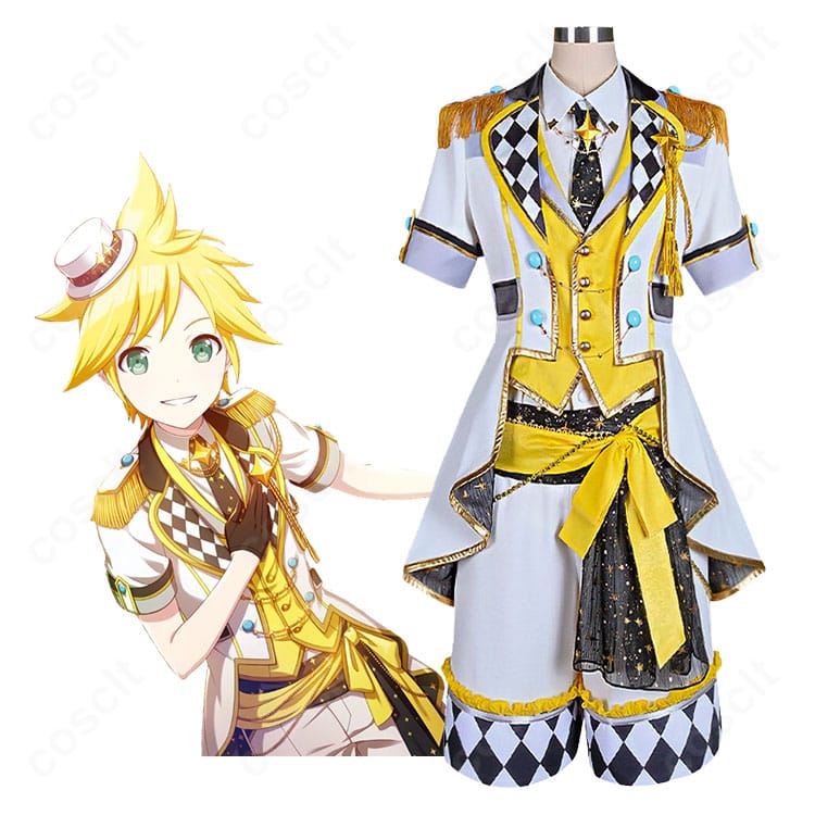 プロセカ 鏡音レン「ステージの王子様」特訓前・希望のメッセンジャー衣装のキャラクター着用イメージ