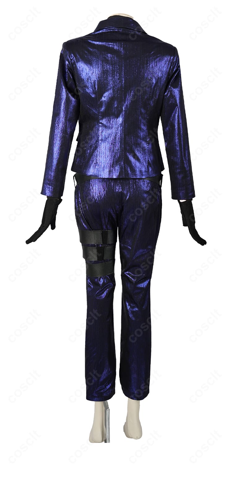 Limbus Company 良秀 コスプレ衣装の背面全体像。ジャケットとパンツによる端正なスーツスタイル