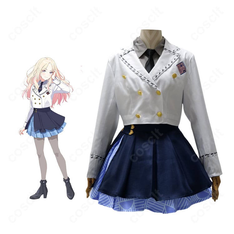 学園アイドルマスター 十王星南の初星学園制服コスプレ衣装を着用した全身イメージ