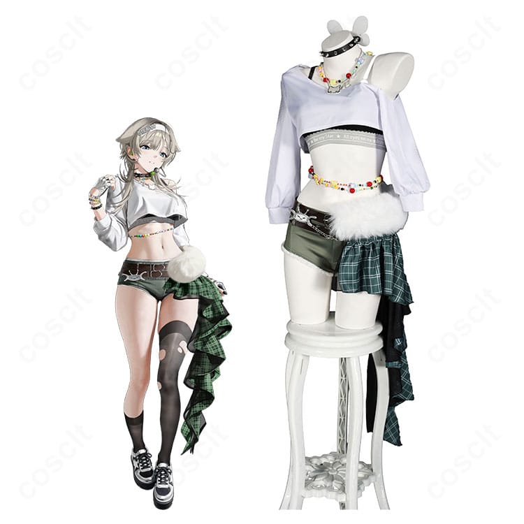 勝利の女神:NIKKE プリカのキャラクターイメージとT.T. STARアイドル衣装の比較