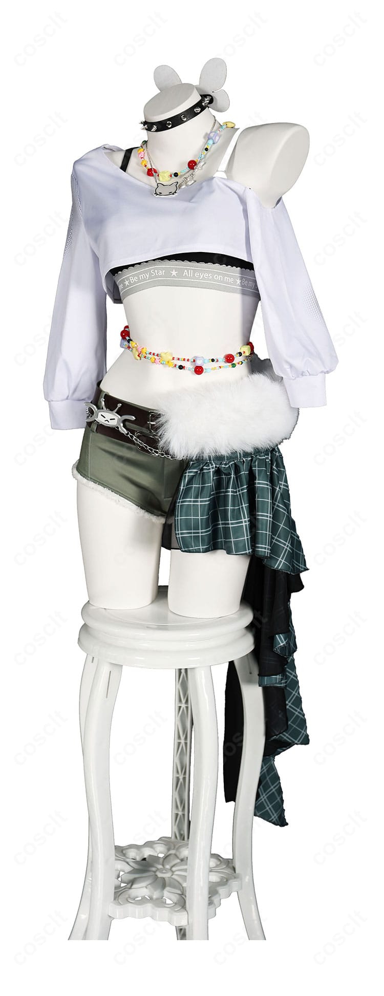 勝利の女神:NIKKE プリカ T.T. STARコスプレ衣装の正面デザイン