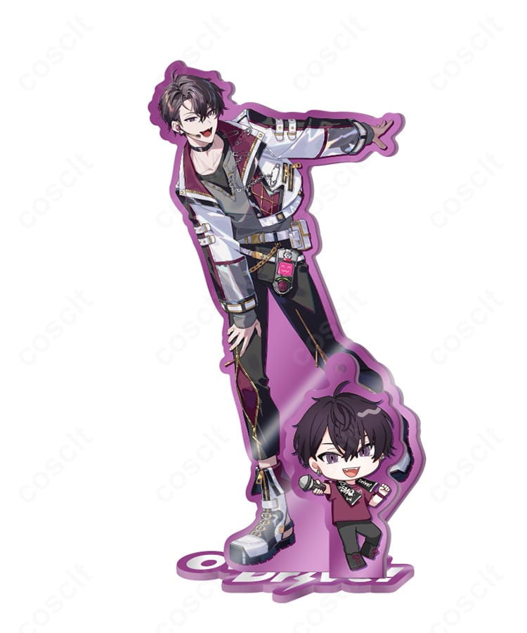 にじさんじ 佐伯イッテツ MECHATU-A 1st LIVE「Over Drive!」コスプレ衣装の全身イメージ。高コントラスト配色が映えるクールな舞台衣装