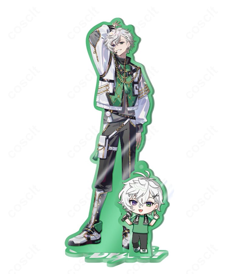 にじさんじ・叢雲カゲツ「MECHATU-A 1st LIVE Over Drive!」舞台衣装の全身コスプレ衣装イメージ。高コントラスト配色とクールなサイバー系デザインを確認できる商品画像