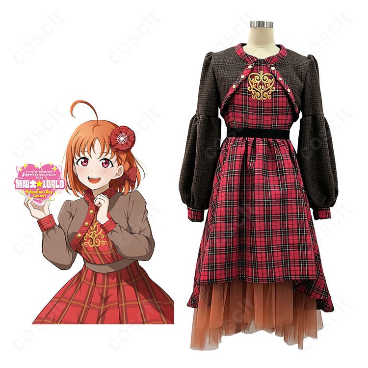 ラブライブ!サンシャイン!! Aqours EXTRA LoveLive! 2023 ~It's a 無限大☆WORLD~ 高海千歌コスプレ衣装のキャラクターイメージと全身コーディネート