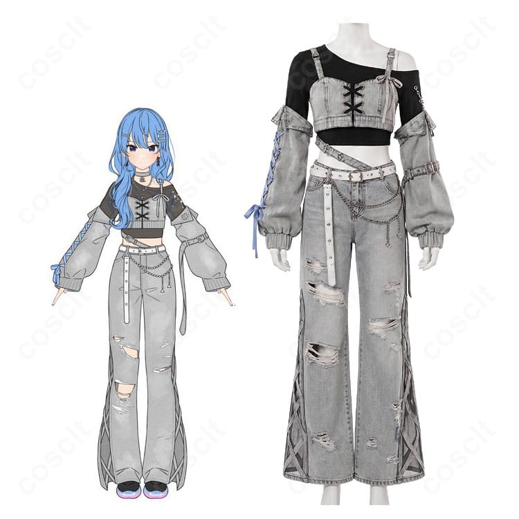 星街すいせい miCometブランド第二弾コスプレ衣装のキャラクター着用イメージと全体コーディネート