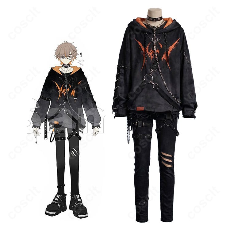 にじさんじ アルバーン・ノックス ゲーマー衣装コスプレ衣装の人物着用イメージと全身コーディネート
