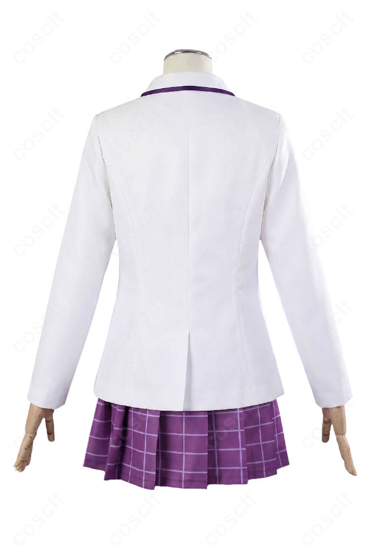 白鳥沢学園女子制服コスプレ衣装の背面デザインとプリーツの形状